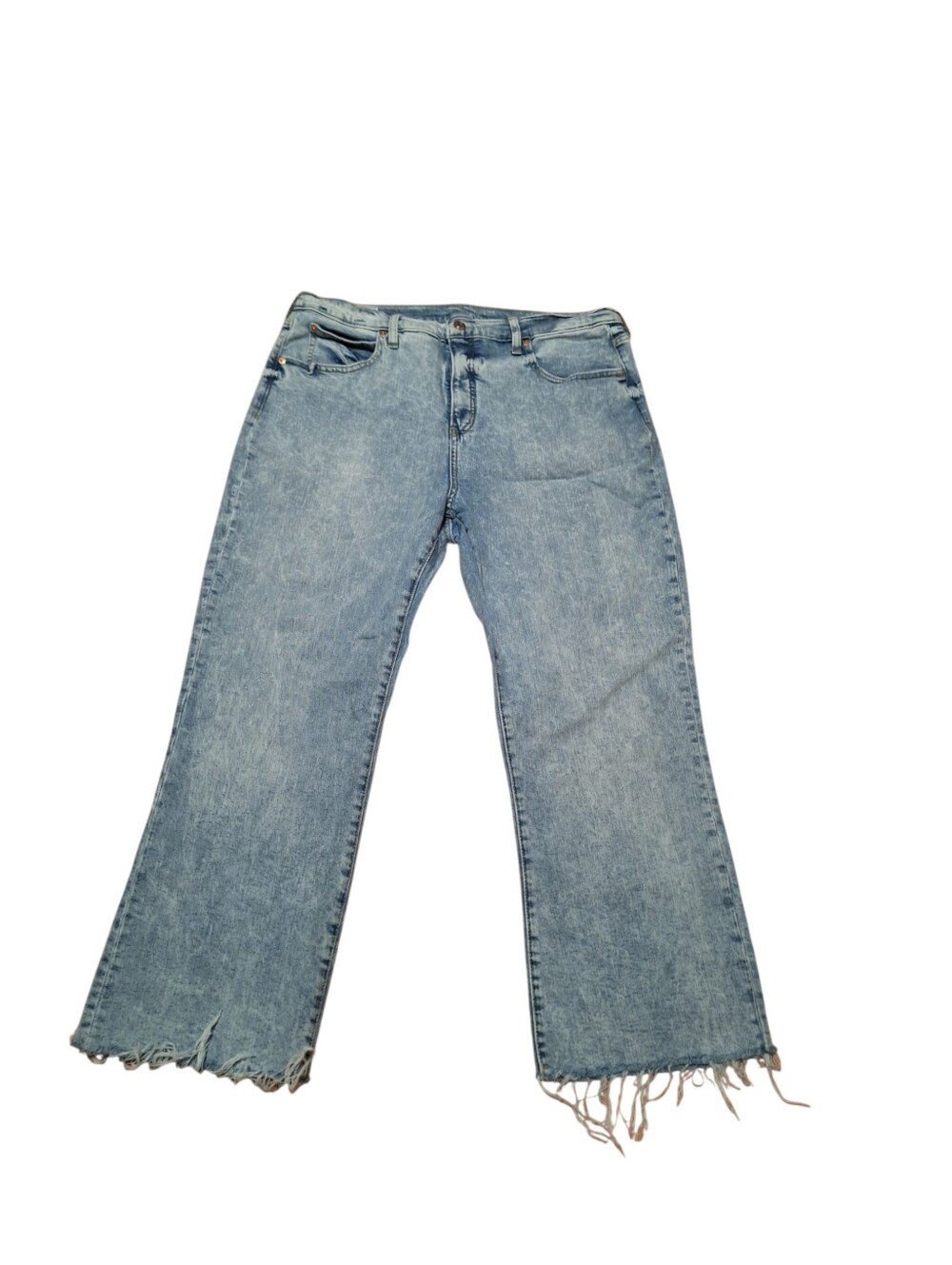 Gap Kick Fit High Rise Cropped Jeans Ladies 34 or 18 Regular Raw Hem